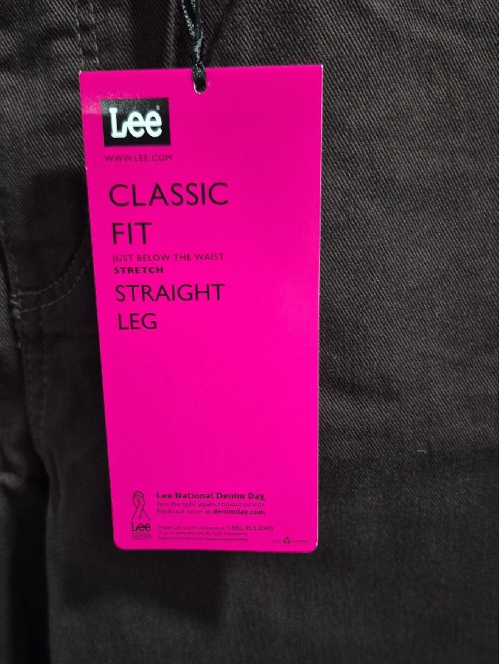 Lee Women's Brazilian Dark Briwn Straight-Leg Pants with Subtle Embroidery - Picture 6 of 10